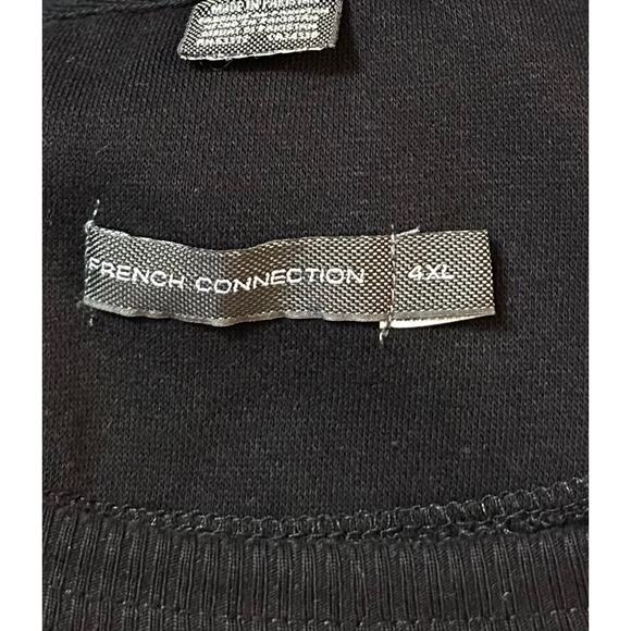 2/$30 French Connection Plus Crewneck Sweatshirt Black Logo Big Tall Size 4XL - Picture 10 of 12
